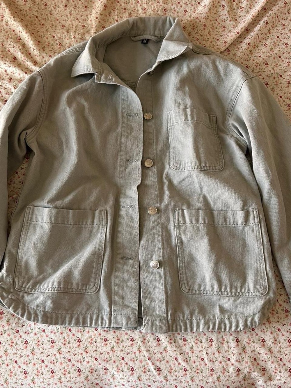 H&M Light Green Utility Work Jacket